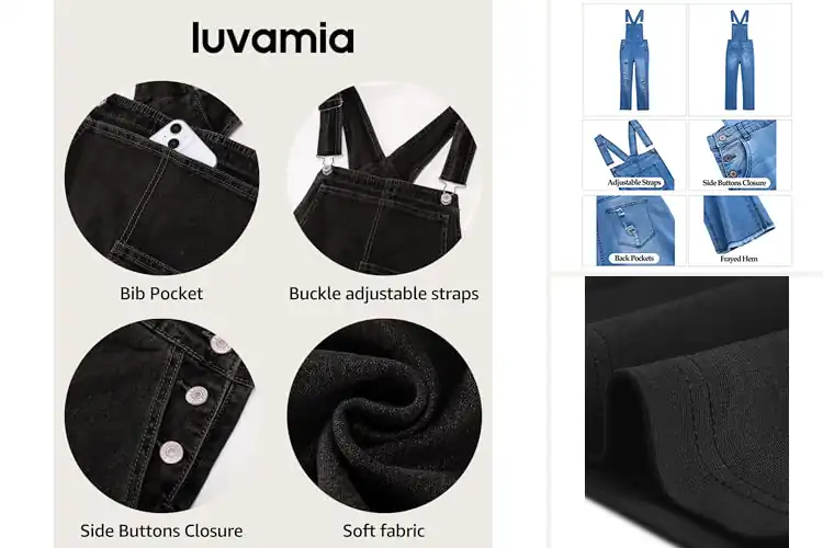 Detailed view of Best Adjustable Waist Jumpsuits