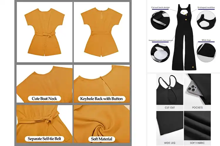 Detailed view of Best Back Keyhole Jumpsuits For Women