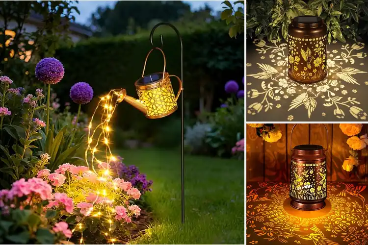Detailed view of best decorative solar gifts for warm outdoor glow