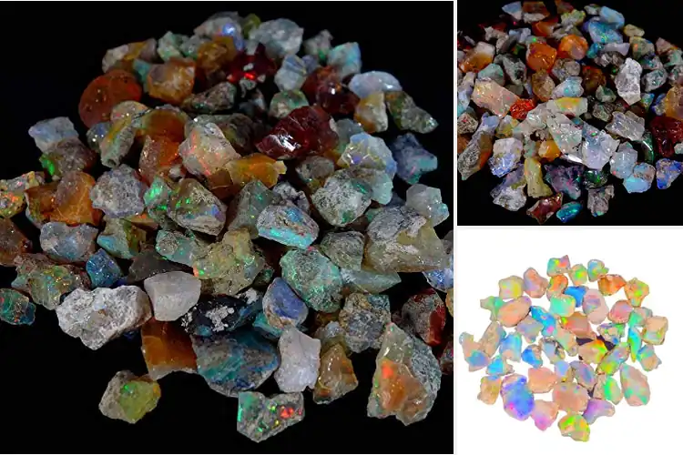 Detailed view of Best Ethiopian Opal Rough For Tumbling