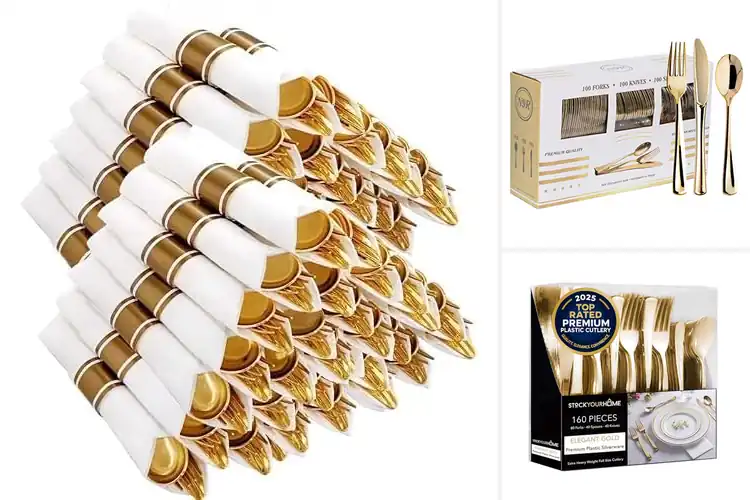 Detailed view of Best Gold Cutlery Sets: Luxury Dining Made Affordable