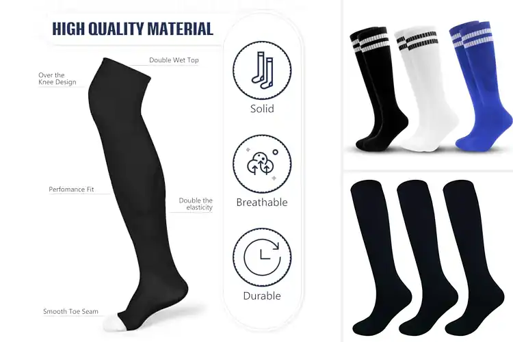 Detailed view of Best Knee High Football Socks