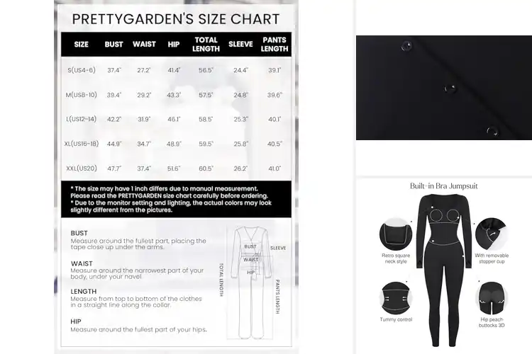 Detailed view of Best Long Sleeve Jumpsuits For Women