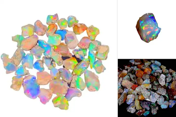 Detailed view of Best Quality Ethiopian Opal Rough Stones