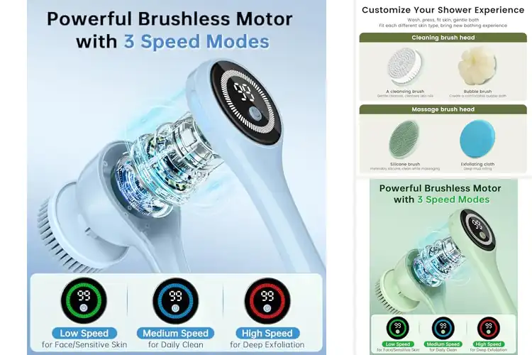 Detailed view of Best Rechargeable Bath Brushes: Top 3 Picks for Glowing Skin
