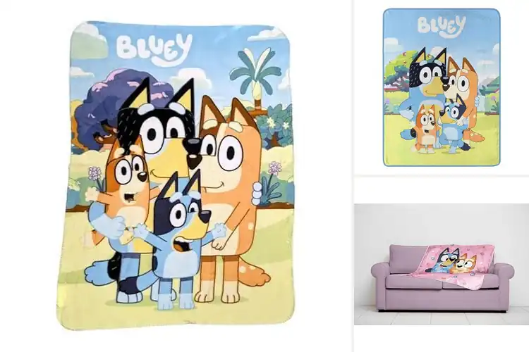 Detailed view of Best Throw Blanket For Kids Bluey: Cozy Snuggles Await